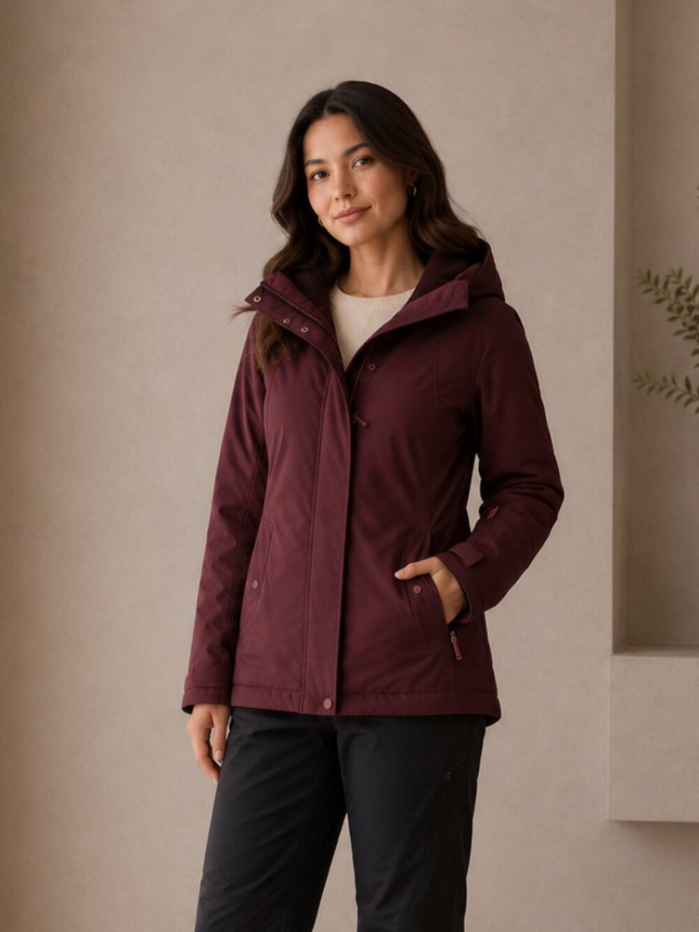 Burton Jet Set Maroon Snowboard Ski Jacket DRYRIDE ThermacoreEco Small 0401